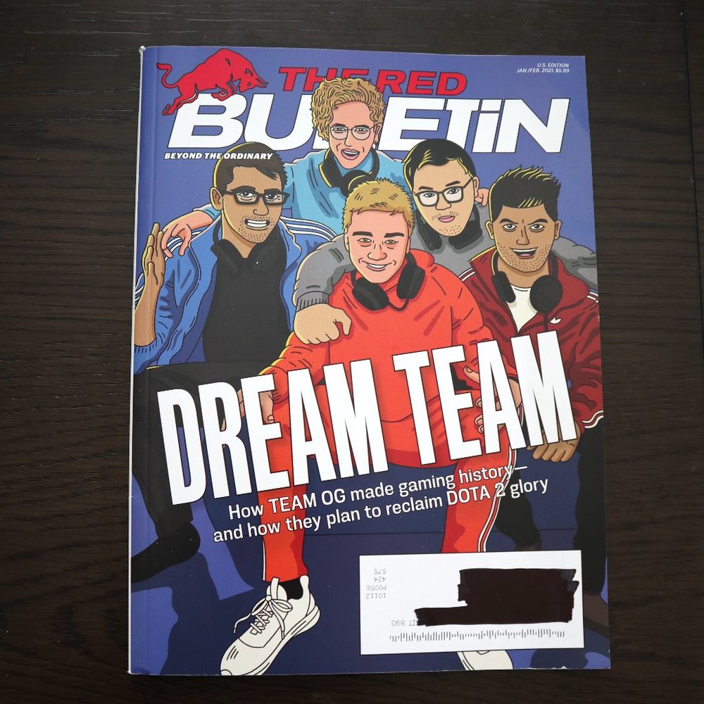 Red Bulletin Magazine Dream Team OG DOTA 2 Gaming